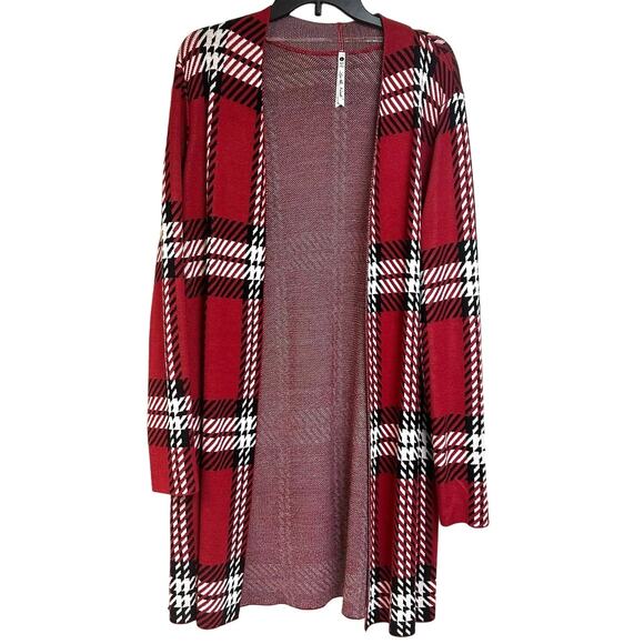 Leo & Nicole Horse Blanket Duster Sweater Open Cardigan Western Thick Size L EUC - Picture 1 of 6